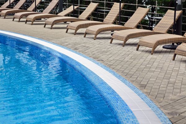 Poolside Hardscaping in Lenexa